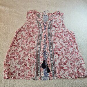 Westport Top Blouse Size 3X Sleeveless Lightweight Paisley Spring Summer Plus Si